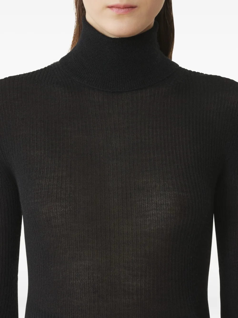 Lanvin Geribbelde coltrui Zwart