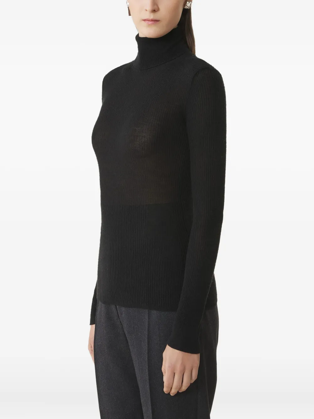 Lanvin Geribbelde coltrui Zwart