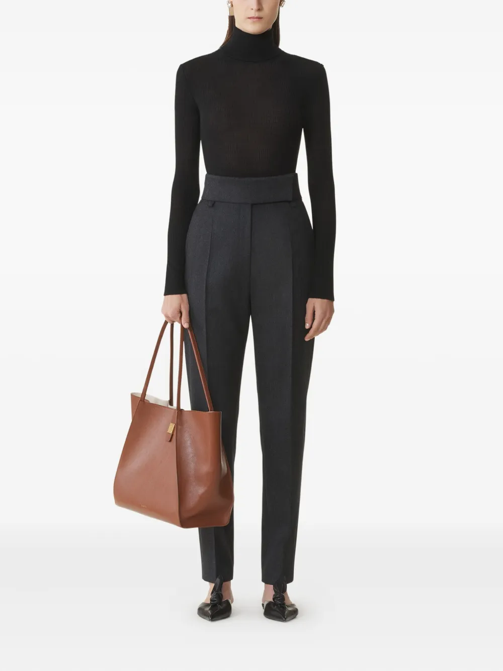 Lanvin Geribbelde coltrui Zwart