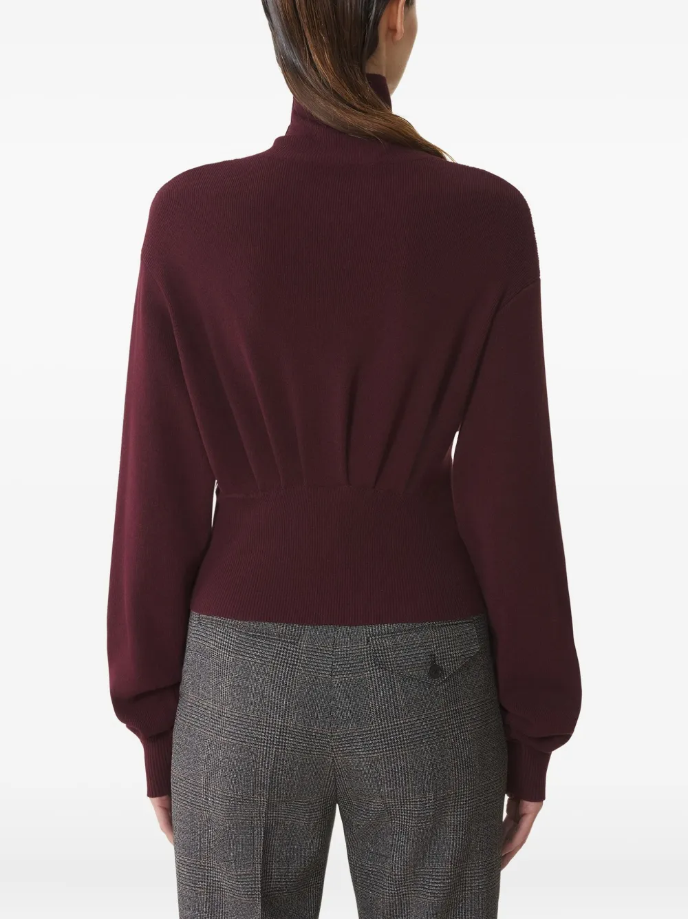 Lanvin Trui met hoge hals en veiligheidsspeld Rood
