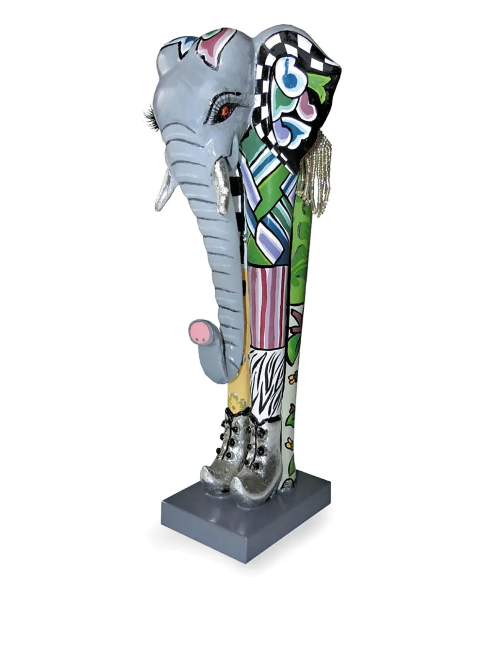 Toms Drag Elephant Boots Sculpture (30cm) In Blue