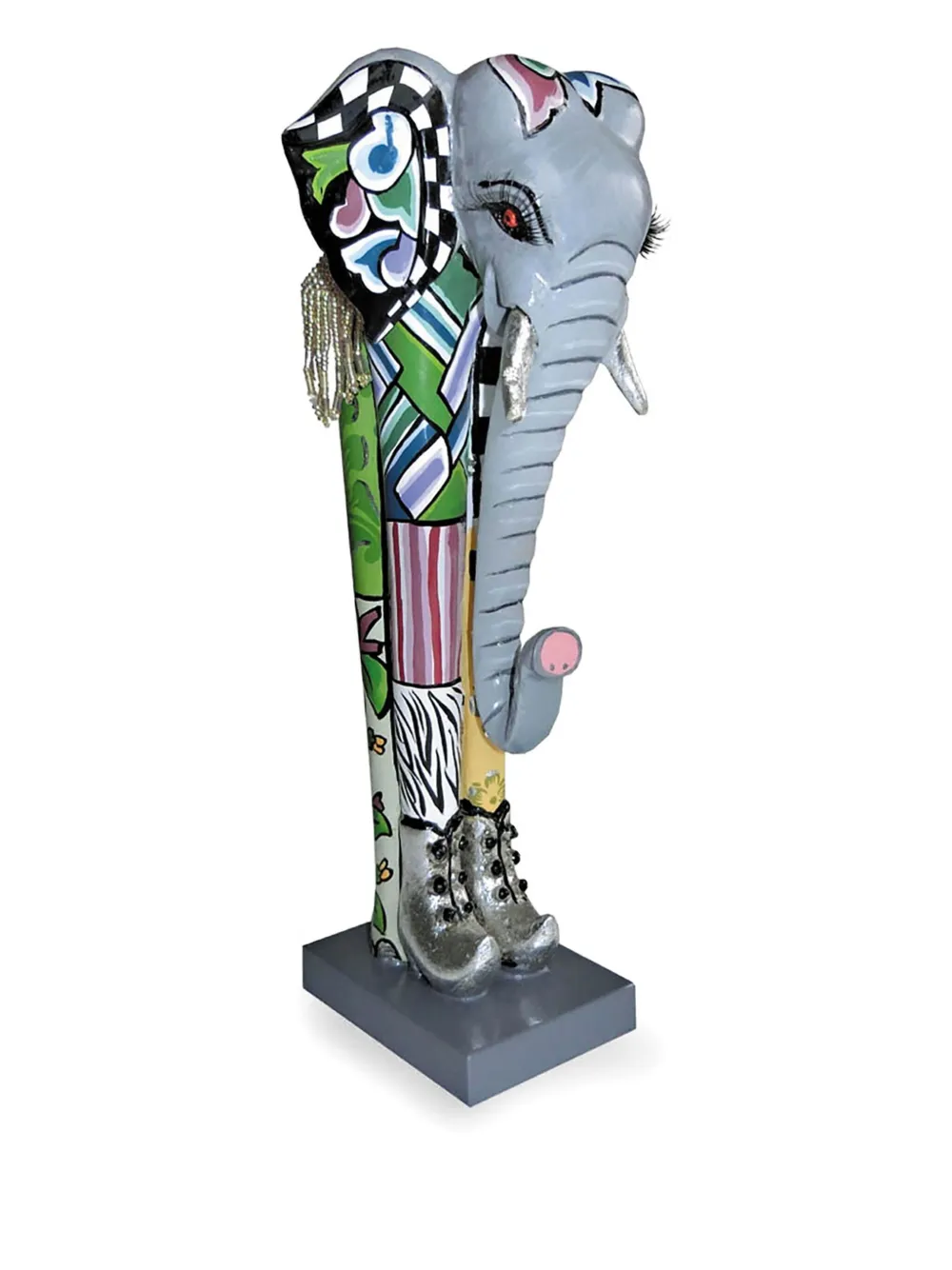 Toms Drag Elephant Boots Sculpture (30cm) In Blue