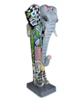 Toms Drag elephant boots sculpture (30cm) - Blue