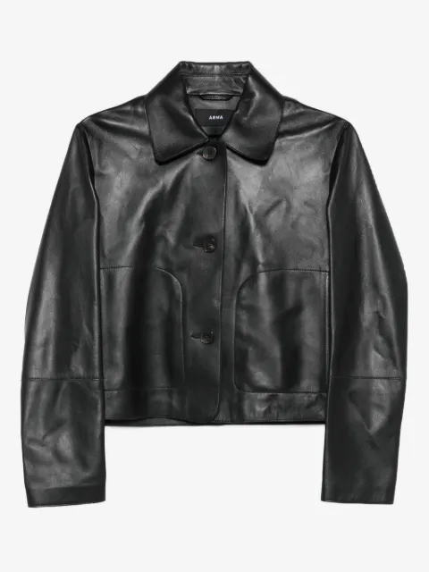 Arma Emy button-patch leather jacket