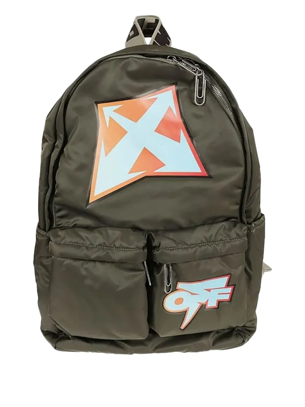 Off-white Arrow Easy "military" Backpack In Green