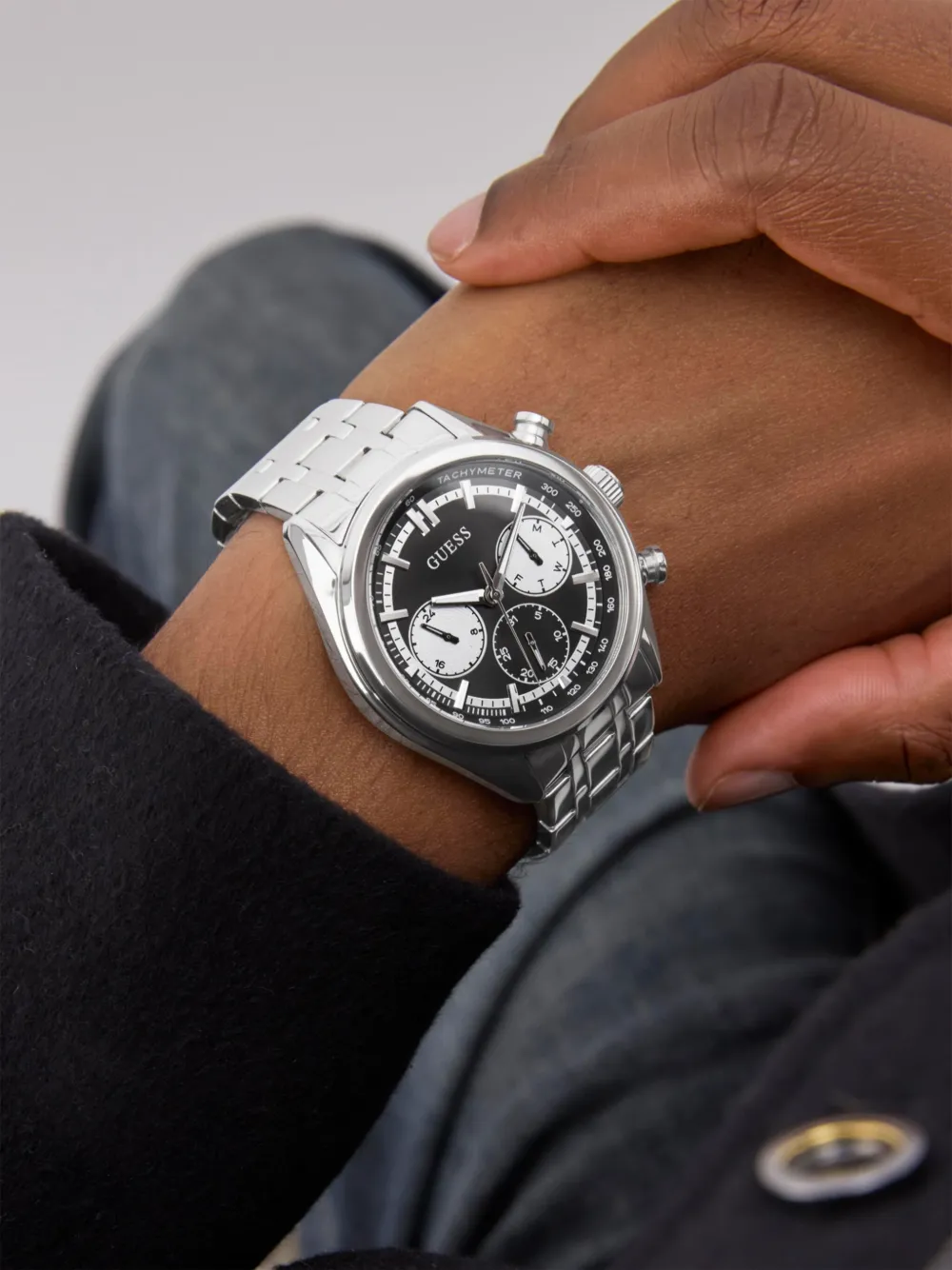 GUESS USA Chronograph quartz 44 mm - Zwart