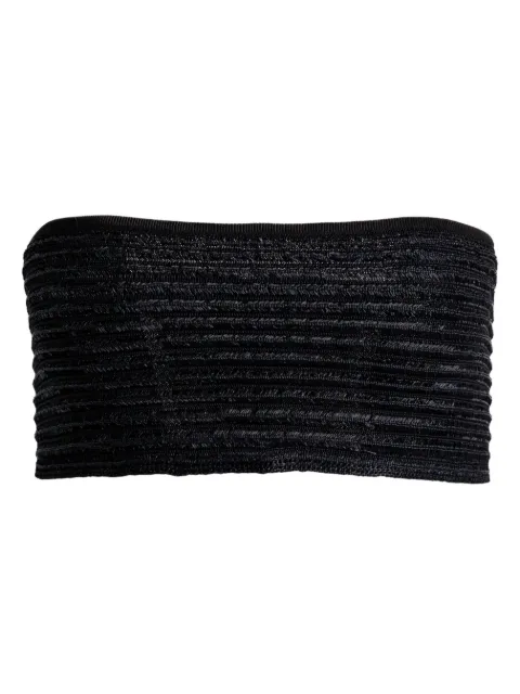 Alaïa top tejido de canalé estilo strapless