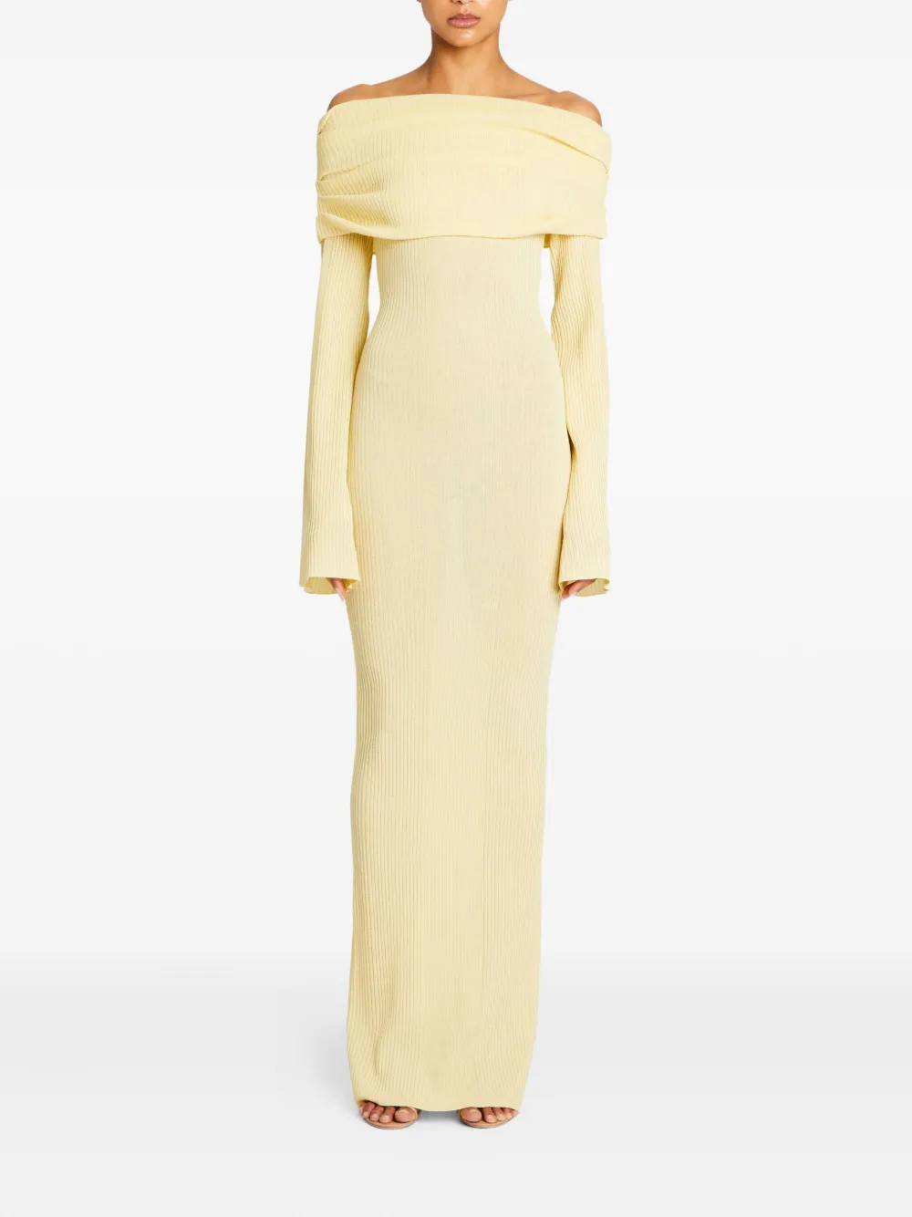 SER.O.YA Galleria off-shoulder maxi dress | Yellow | Image 1