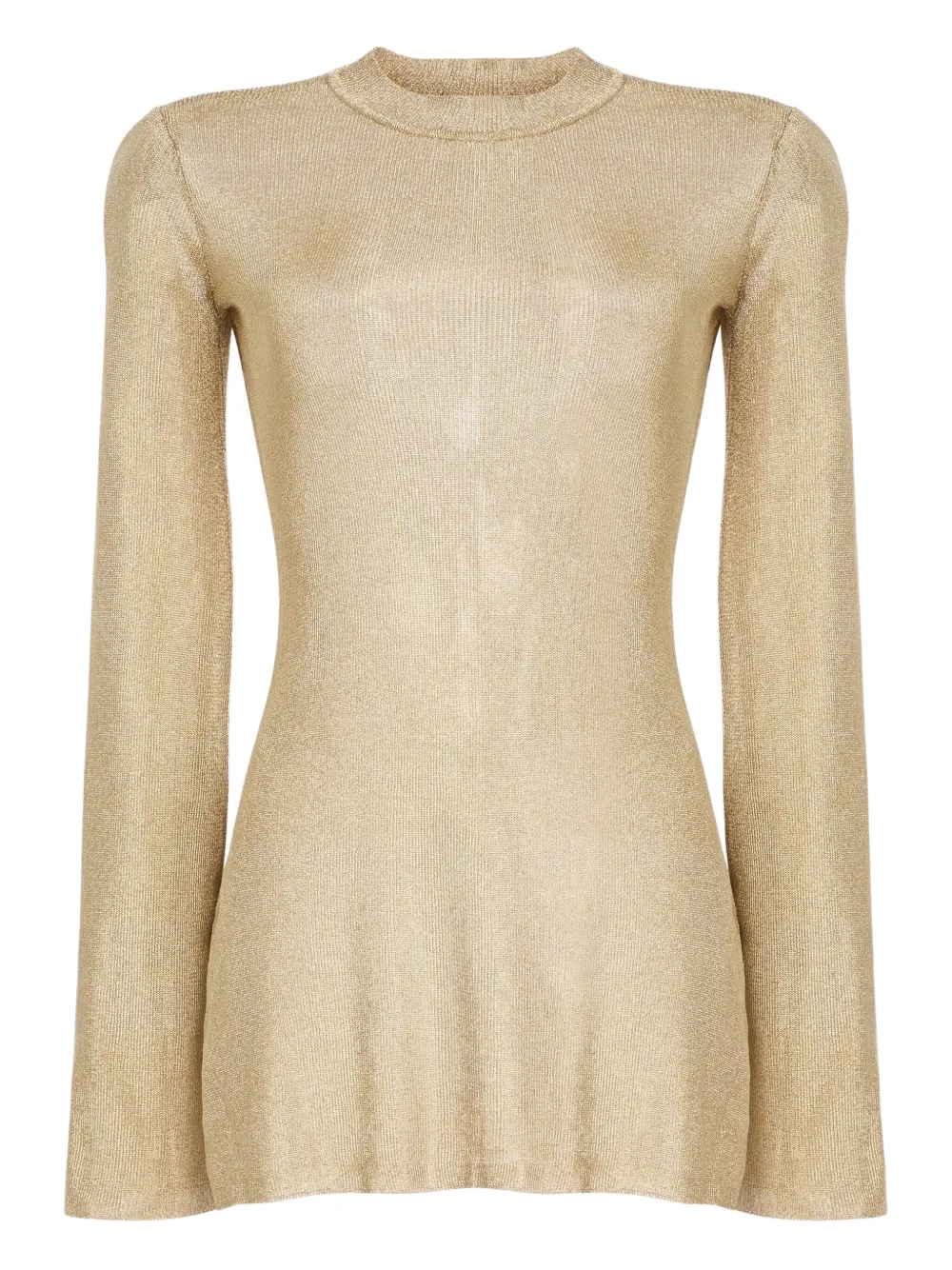 Ser.o.ya Ines Metallic Knit Top In Neutral