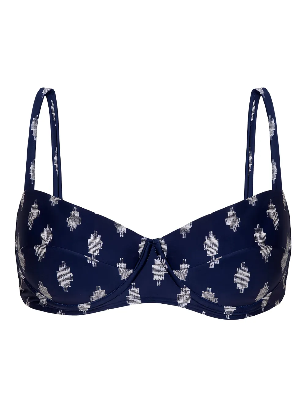 Lenny Niemeyer Top bikini Wally con stampa - Blu