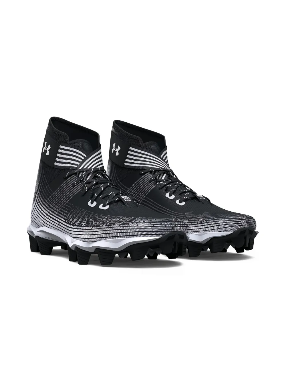 Under Armour Kids Highlight Franchise "Black White" sneakers Zwart