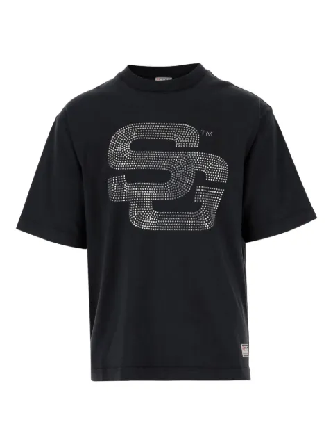 SUMMER GAMES rhinestone-embellished crew-neck T-shirt