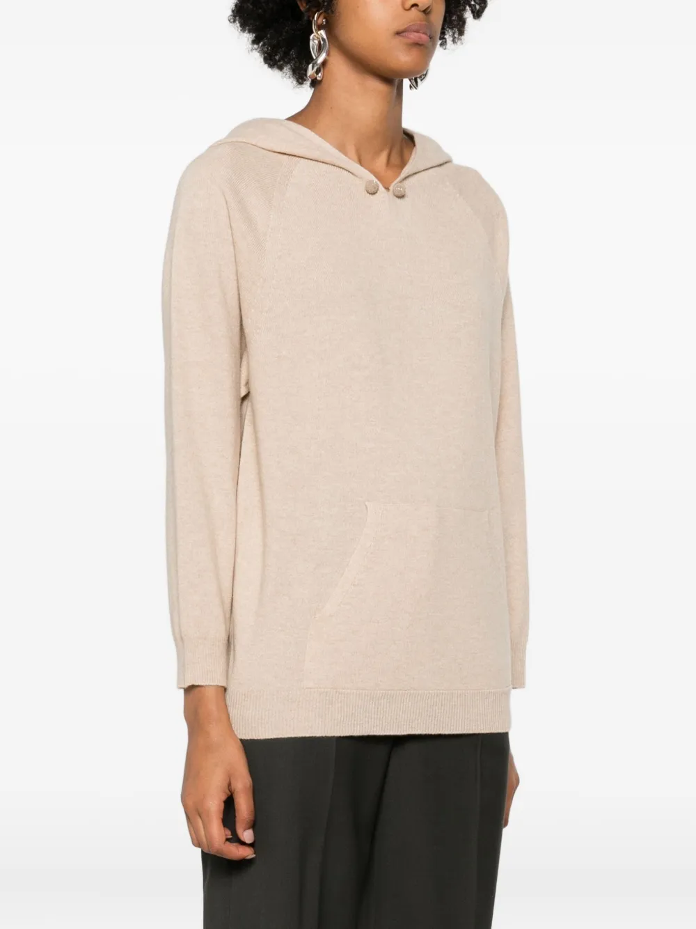 Fabiana Filippi Platinum Hoodie In Neutral