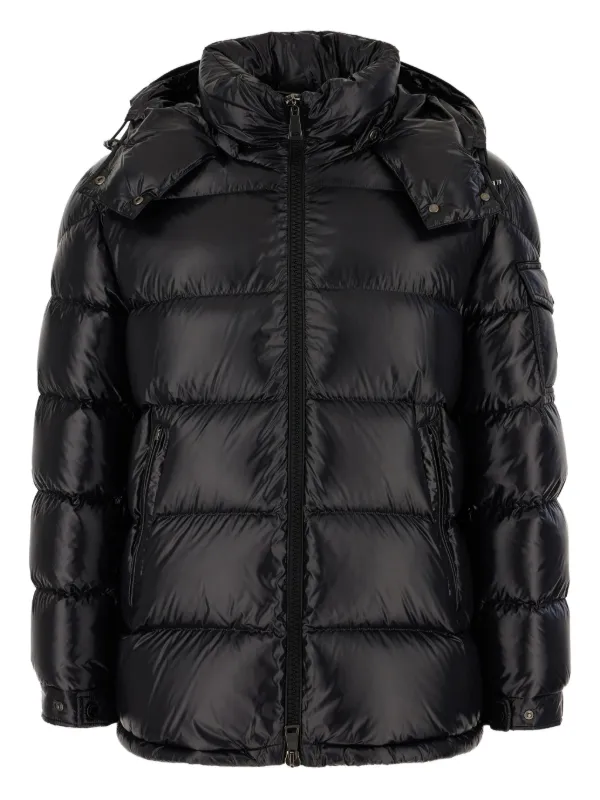 Moncler Jaqueta Maire Matelassê Com Capuz | Preto | FARFETCH BR