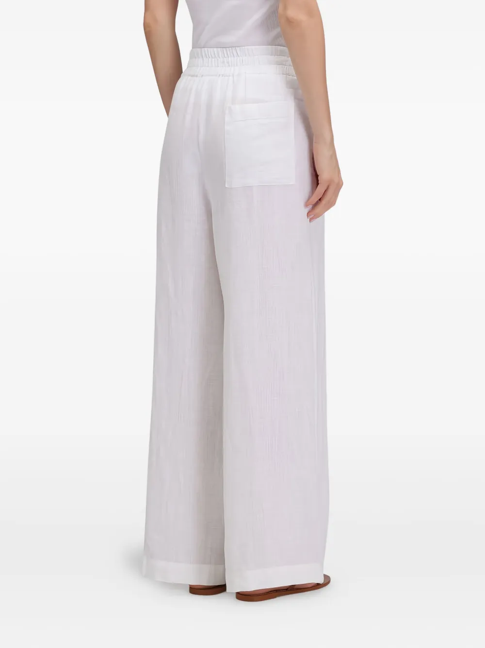 Sundek Elastic-waist Palazzo Pants In White