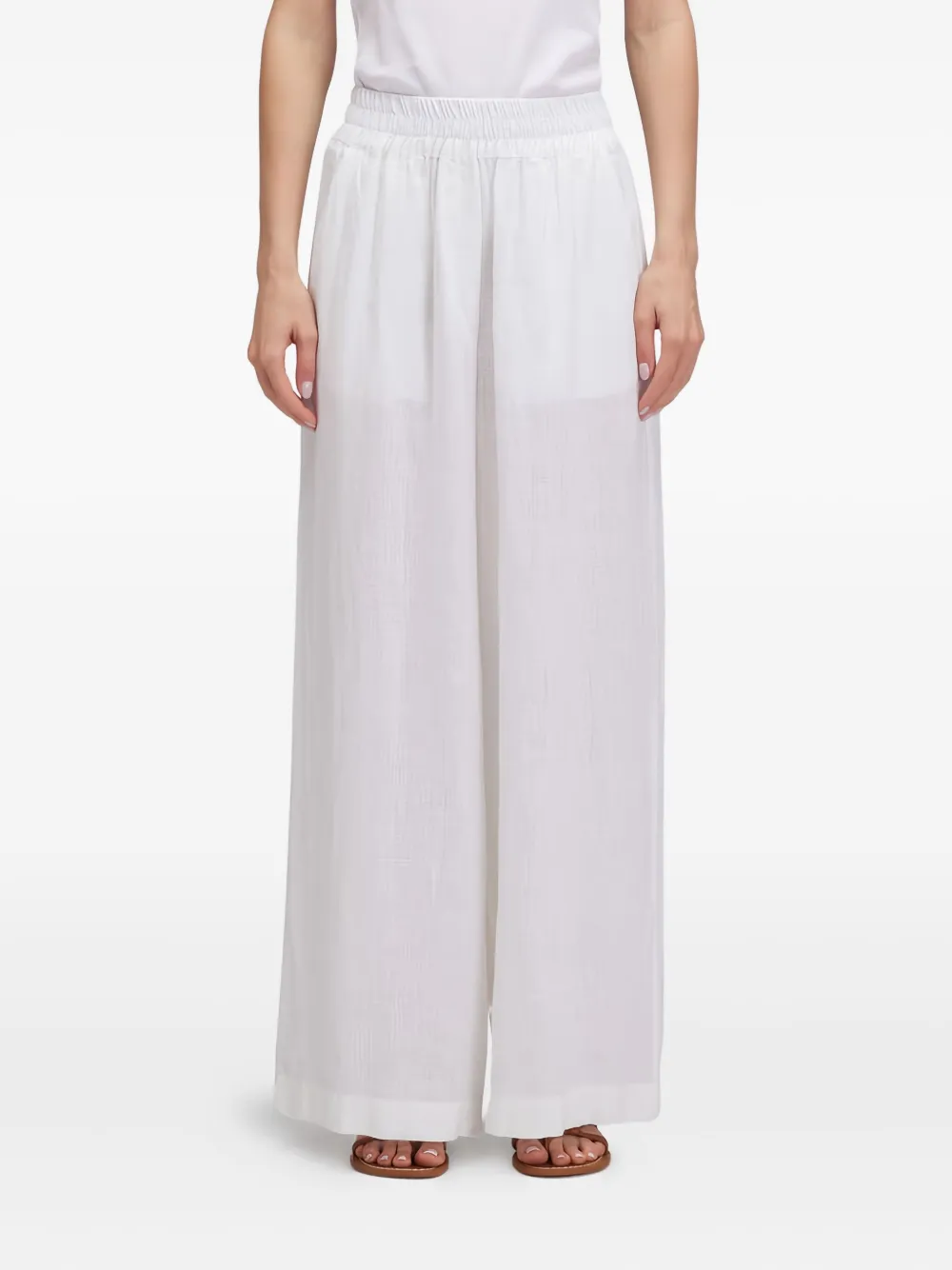 Sundek Elastic-waist Palazzo Pants In White