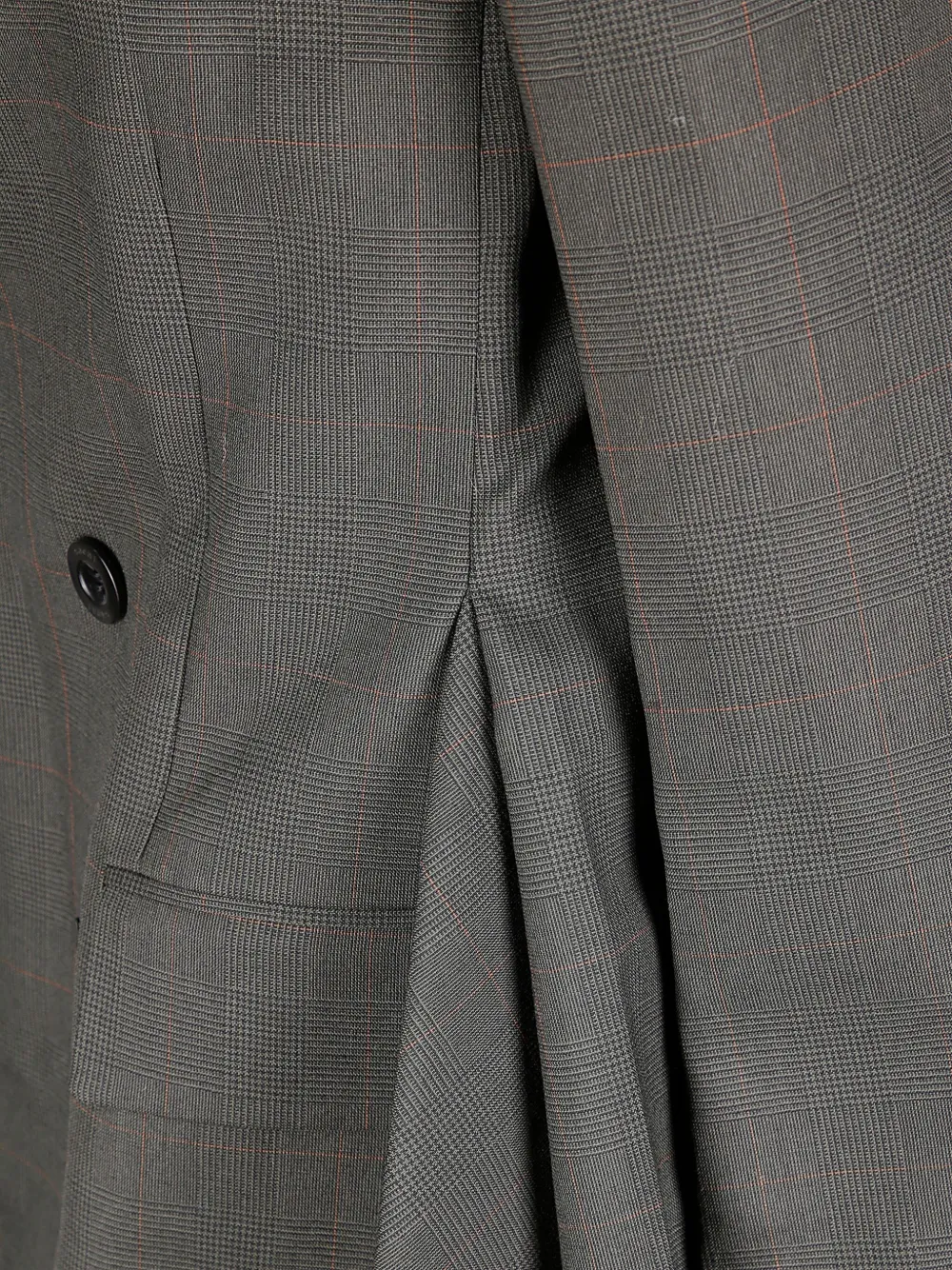 sacai double-breasted checked-pattern blazer Grijs