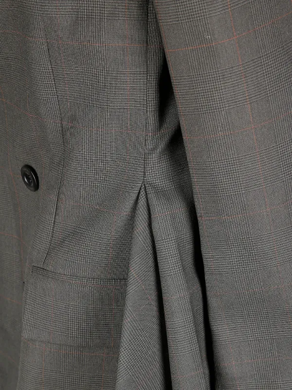 Sacai チェック シングルジャケット | グレー | FARFETCH JP