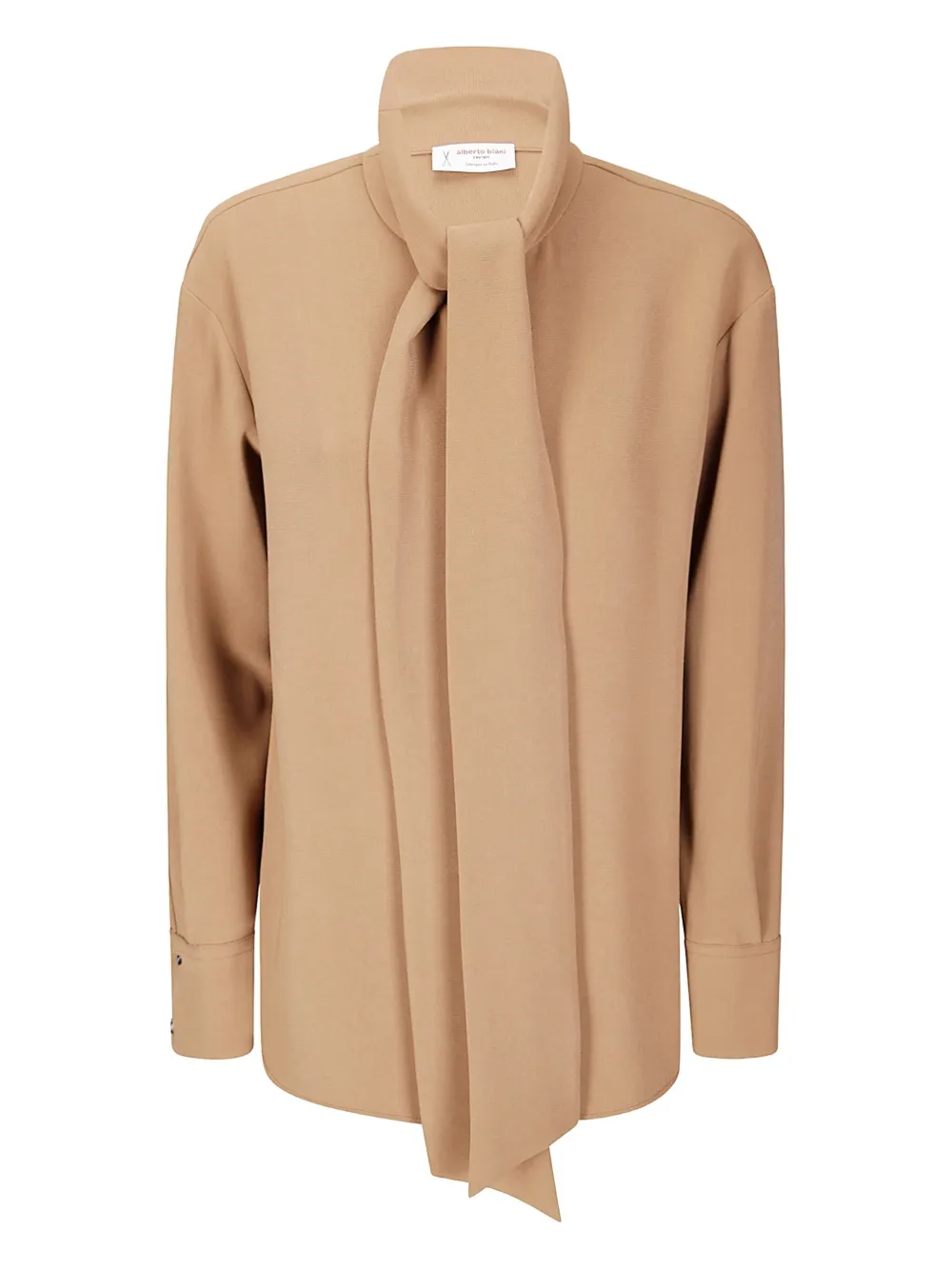 Alberto Biani tie-neck shirt Beige