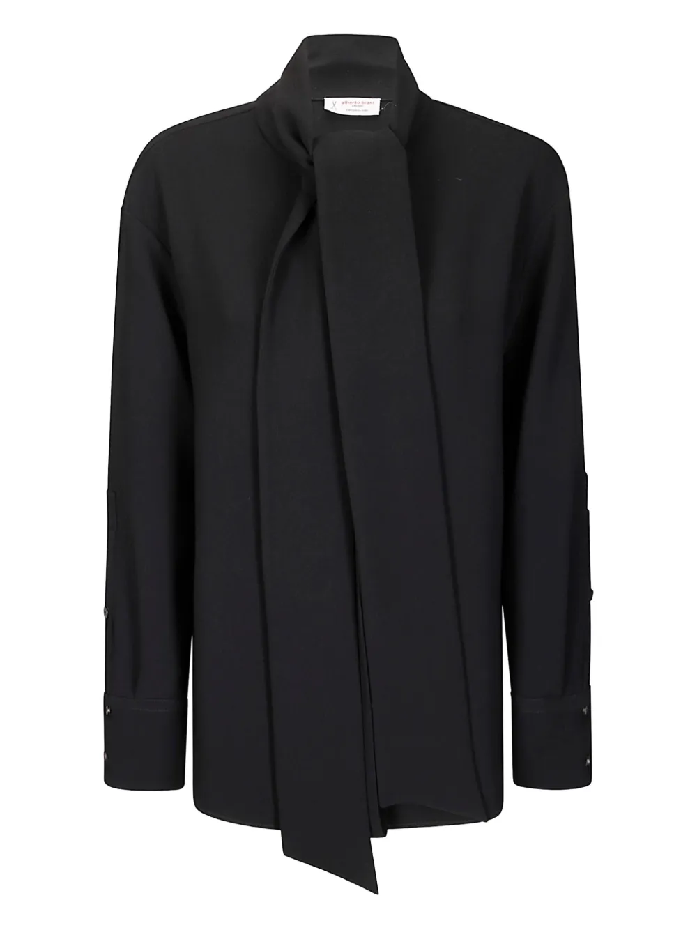 Alberto Biani tie-neck shirt Zwart