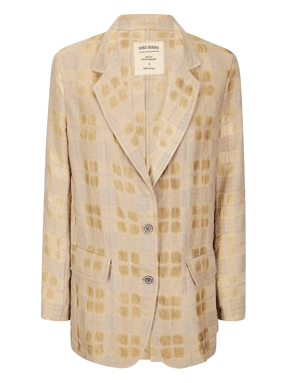patterned single-breasted blazer