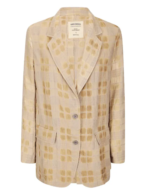 Uma Wang patterned single-breasted blazer