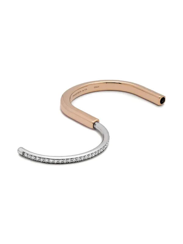 Tiffany & Co. Lock ダイヤモンド ブレスレット 18Kホワイトゴールド