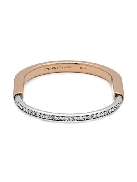 Tiffany & Co. Bracciale Lock in oro bianco e rosa 18 carati con diamanti