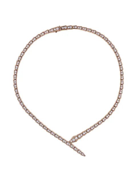 Bvlgari collar Serpenti Viper grande en oro rosa de 18 ct con diamantes