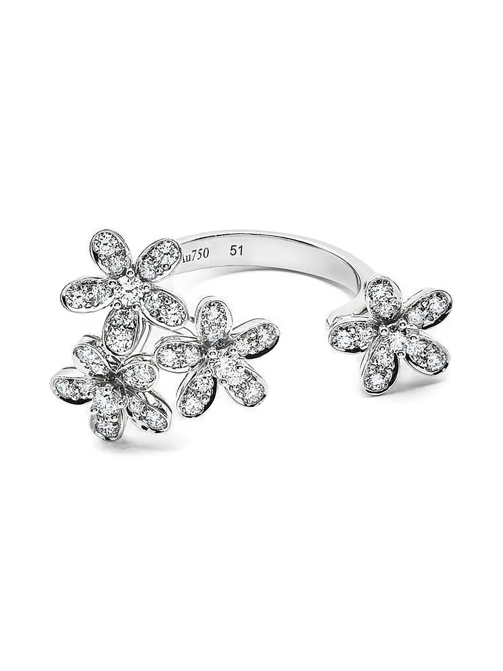 18K white gold Socrate Between the Finger diamond ring