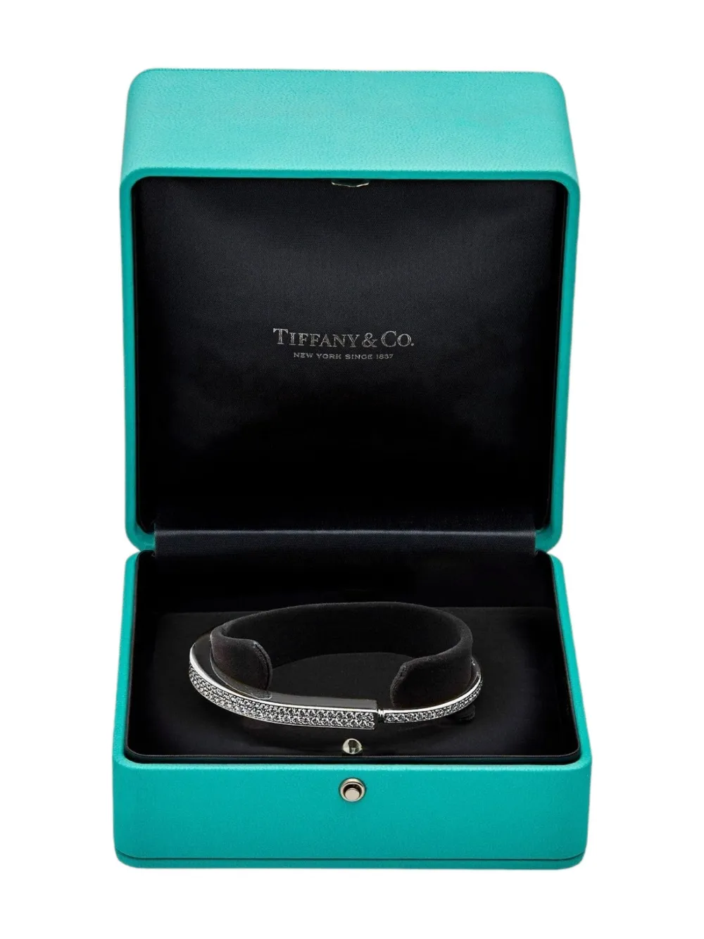 Tiffany & Co. 18K white gold extra small Lock diamond bangle bracelet | Image 2