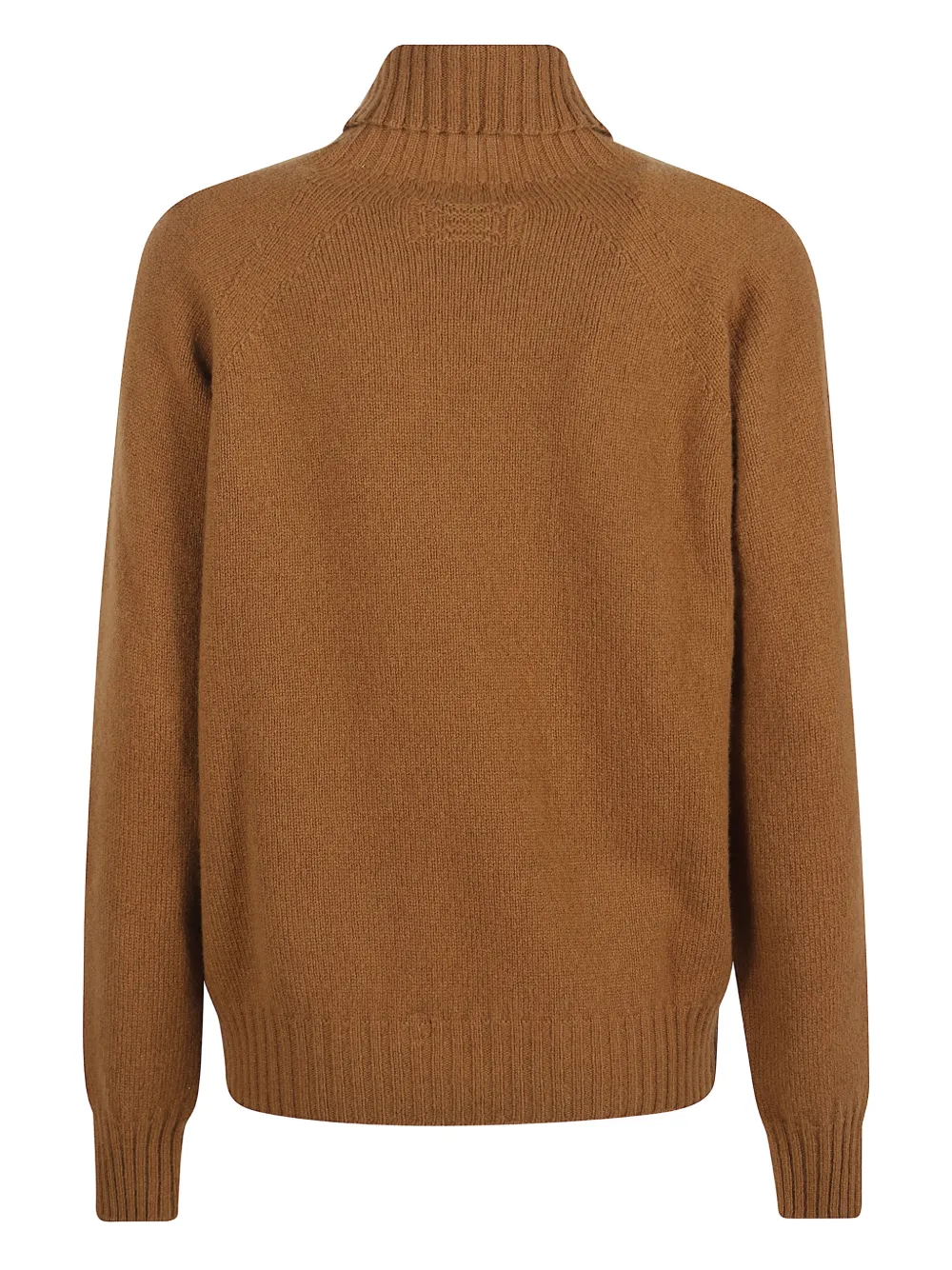 Drumohr Cozy High Neck Knit Sweater In Brown