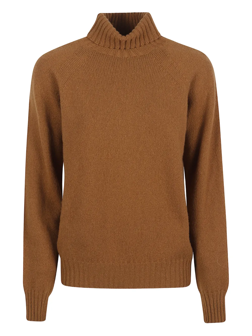 Drumohr Cozy High Neck Knit Sweater In Brown