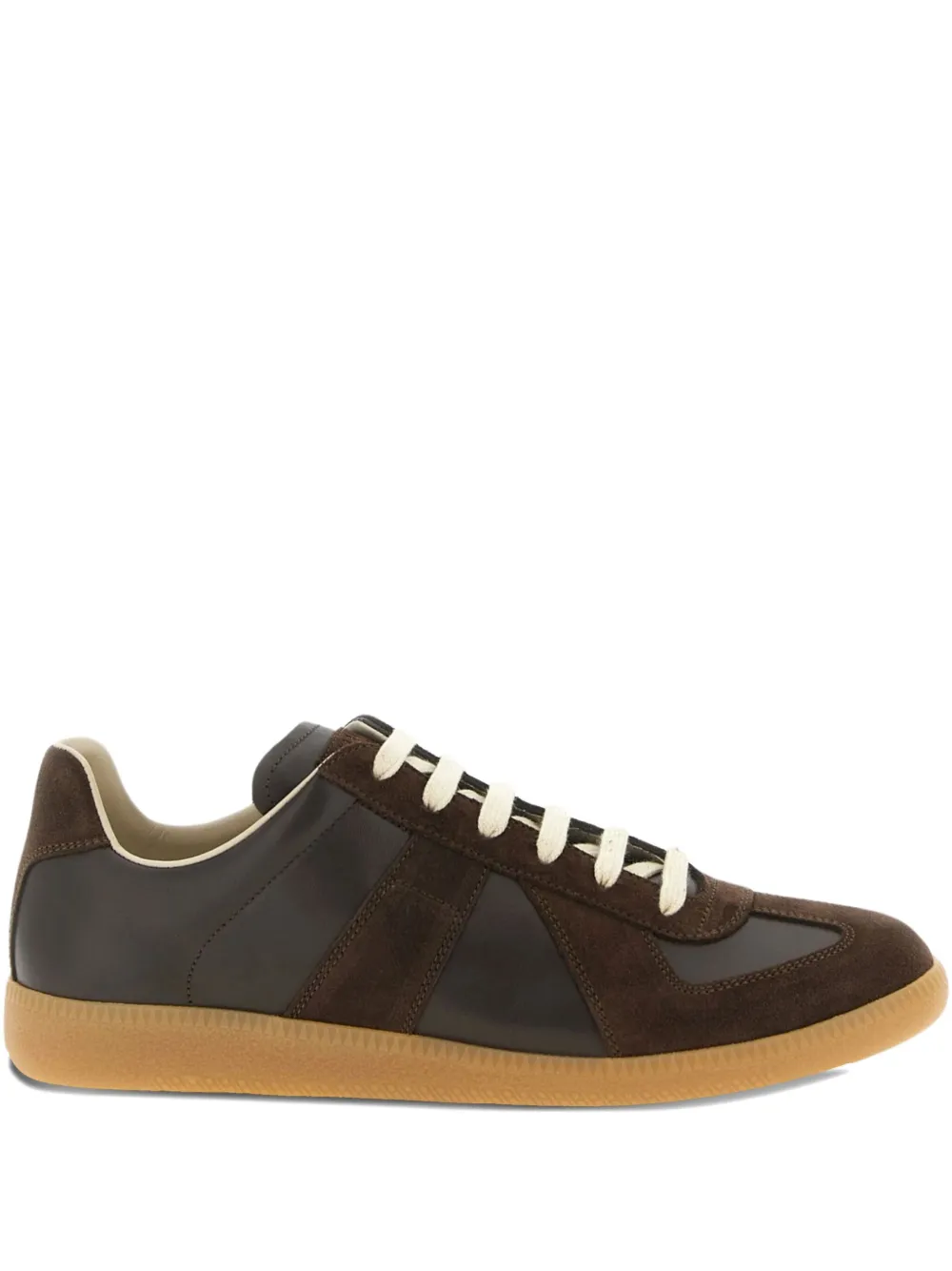 Maison Margiela suede-panels sneakers Brown