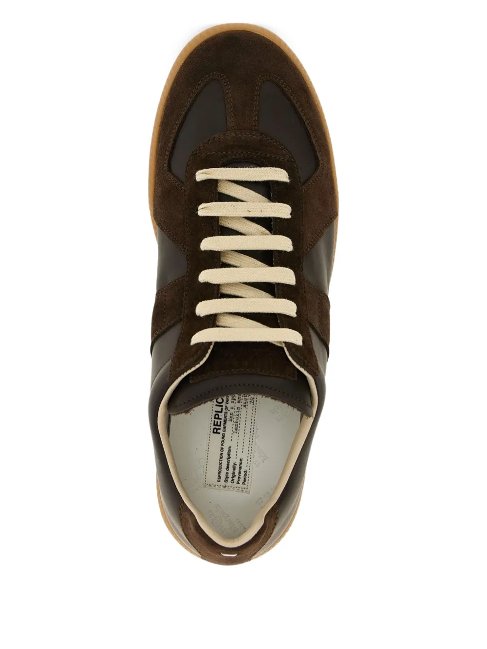 Maison Margiela suede-panels sneakers Brown