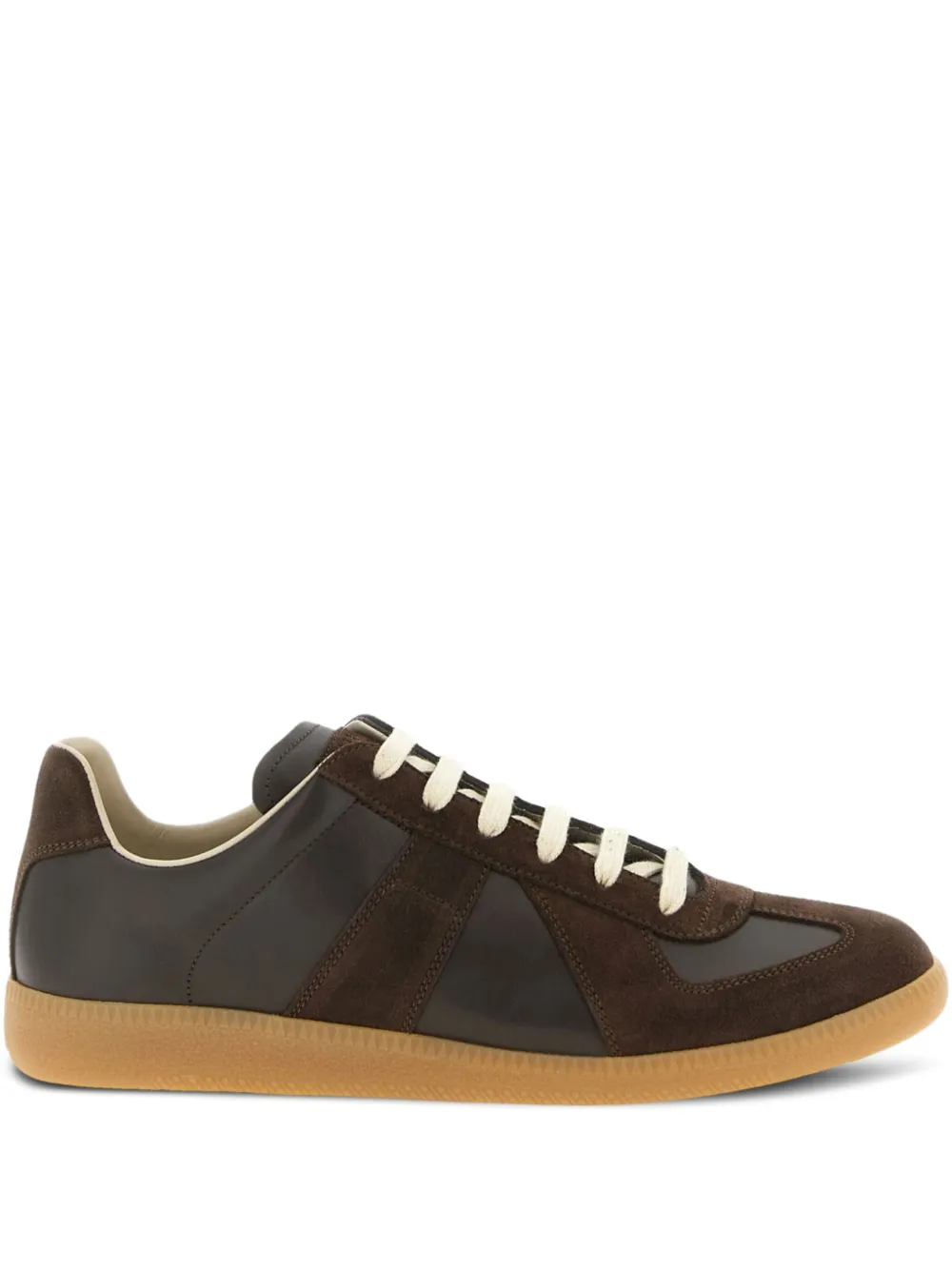 Maison Margiela suede-panels sneakers Brown