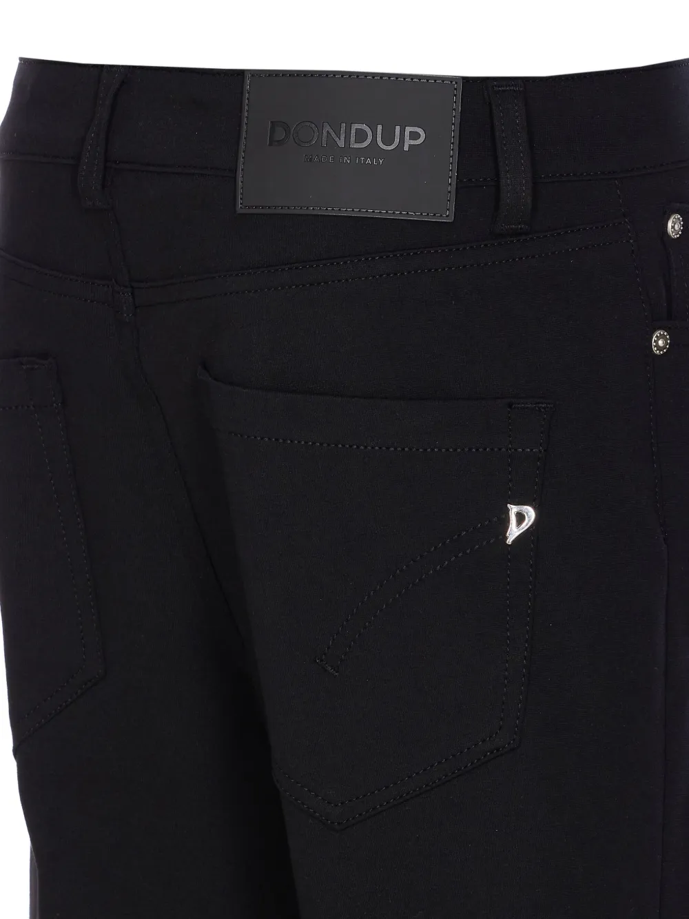 DONDUP Jeans met knoopsluiting en logopatch Zwart