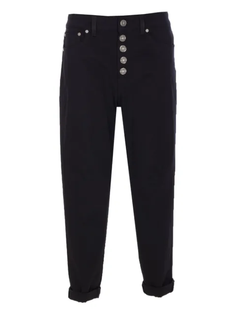 DONDUP button-fastening logo-patch jeans