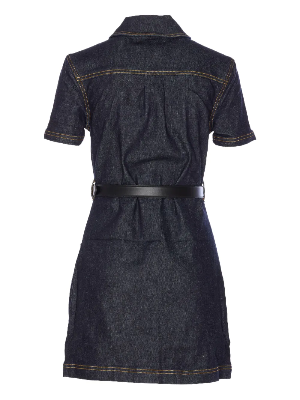 Self-Portrait crystal-embellished denim mini dress - Blauw