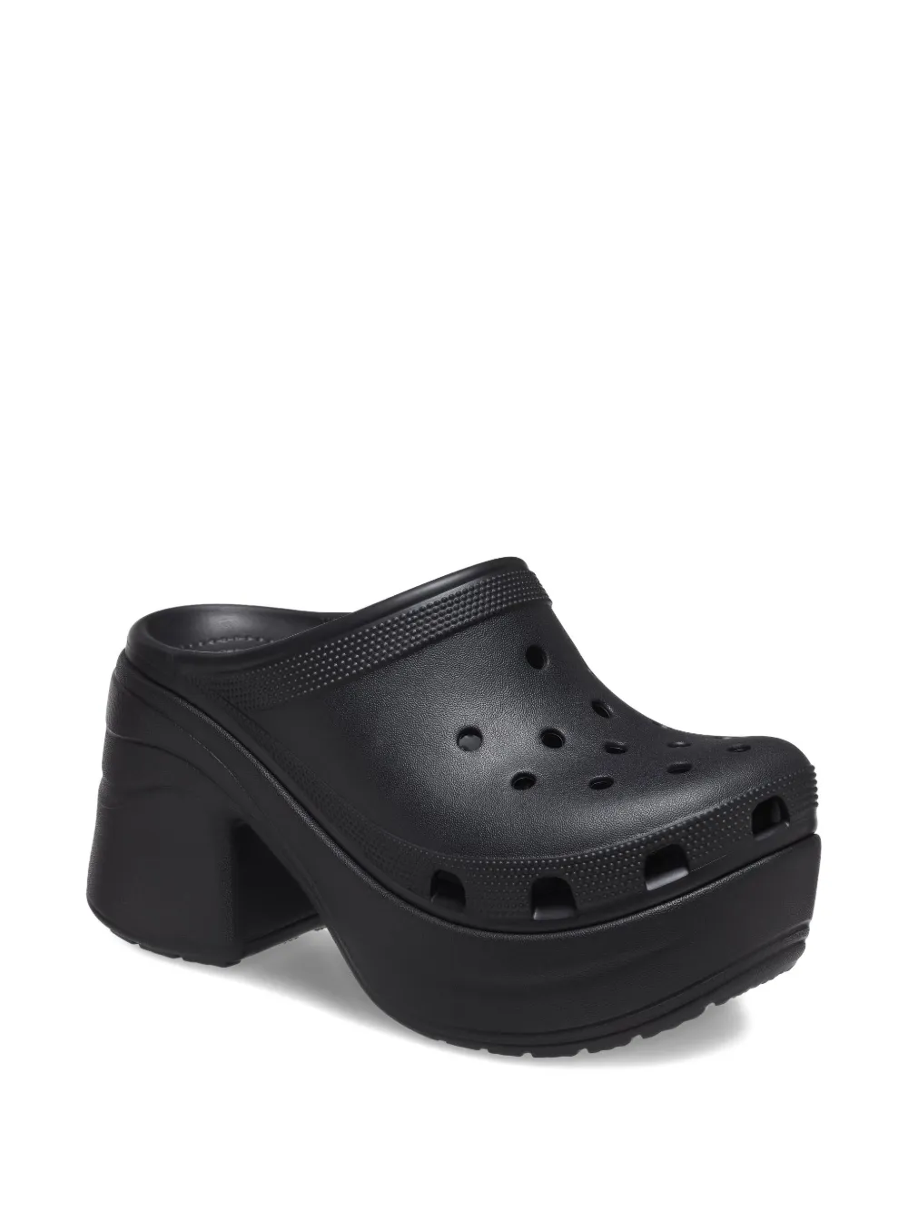 Crocs Platform-heel Mules In Black