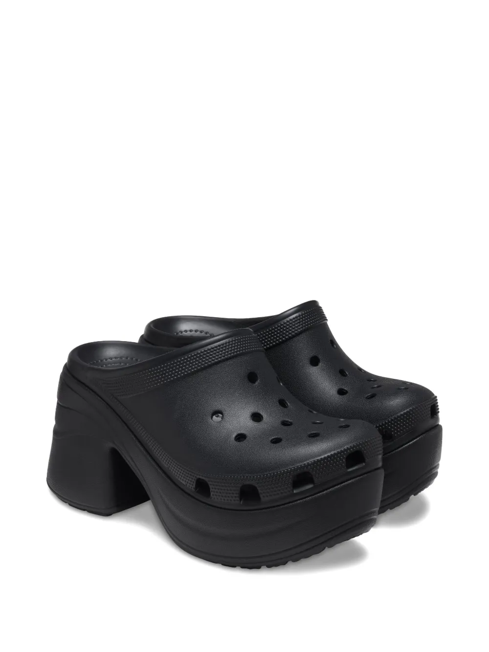 Crocs Platform-heel Mules In Black