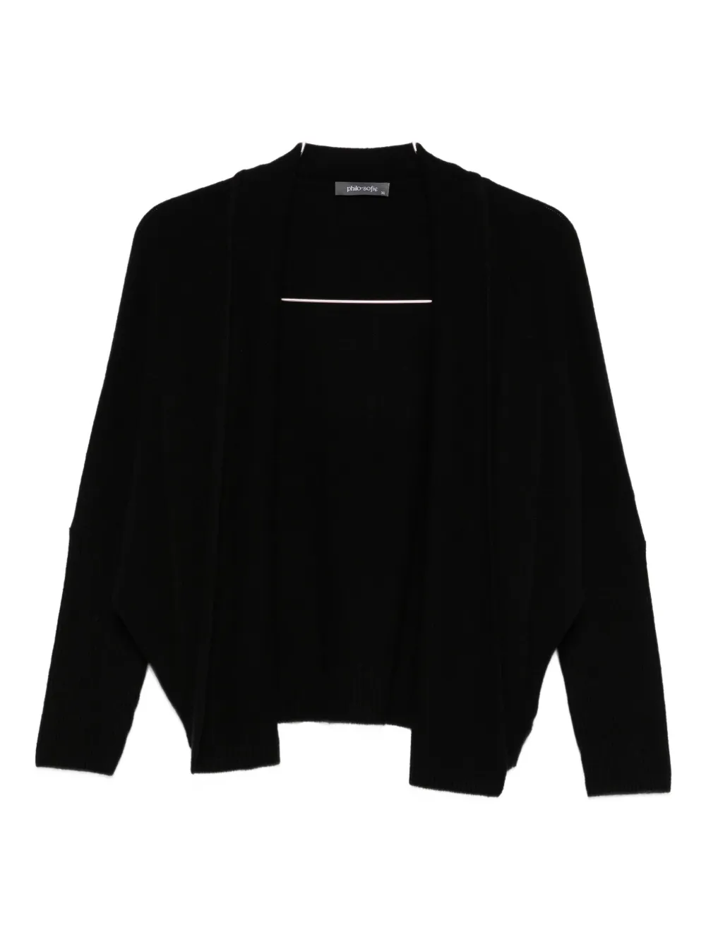 Philo-sofie Open-front Cardigan In Black