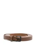 Sofie D'hoore leather rectangle-buckle belt - Brown