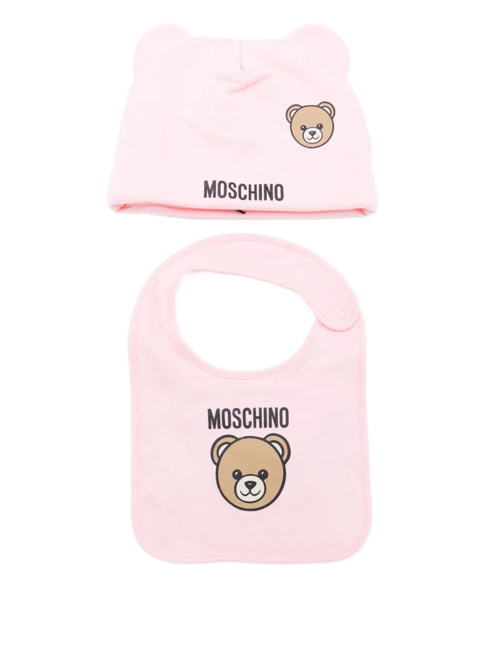 Moschino Kids Teddy Bear beanie set Roze