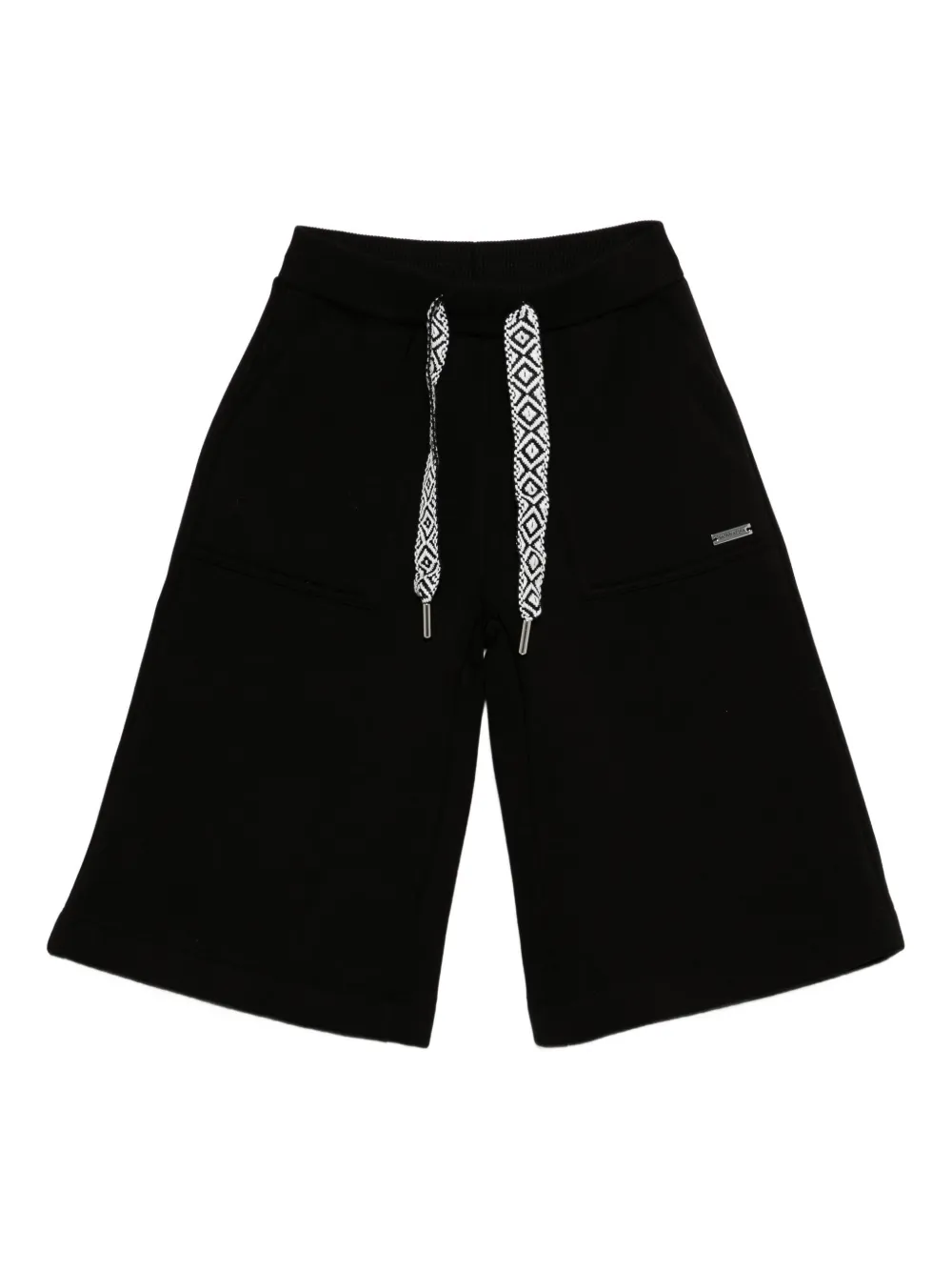 Monnalisa patterned-drawstring pocket shorts Zwart