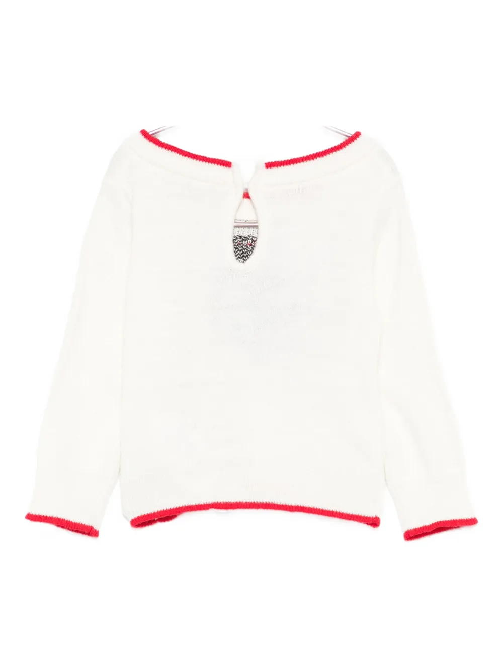 Monnalisa heart-detail sweater Wit