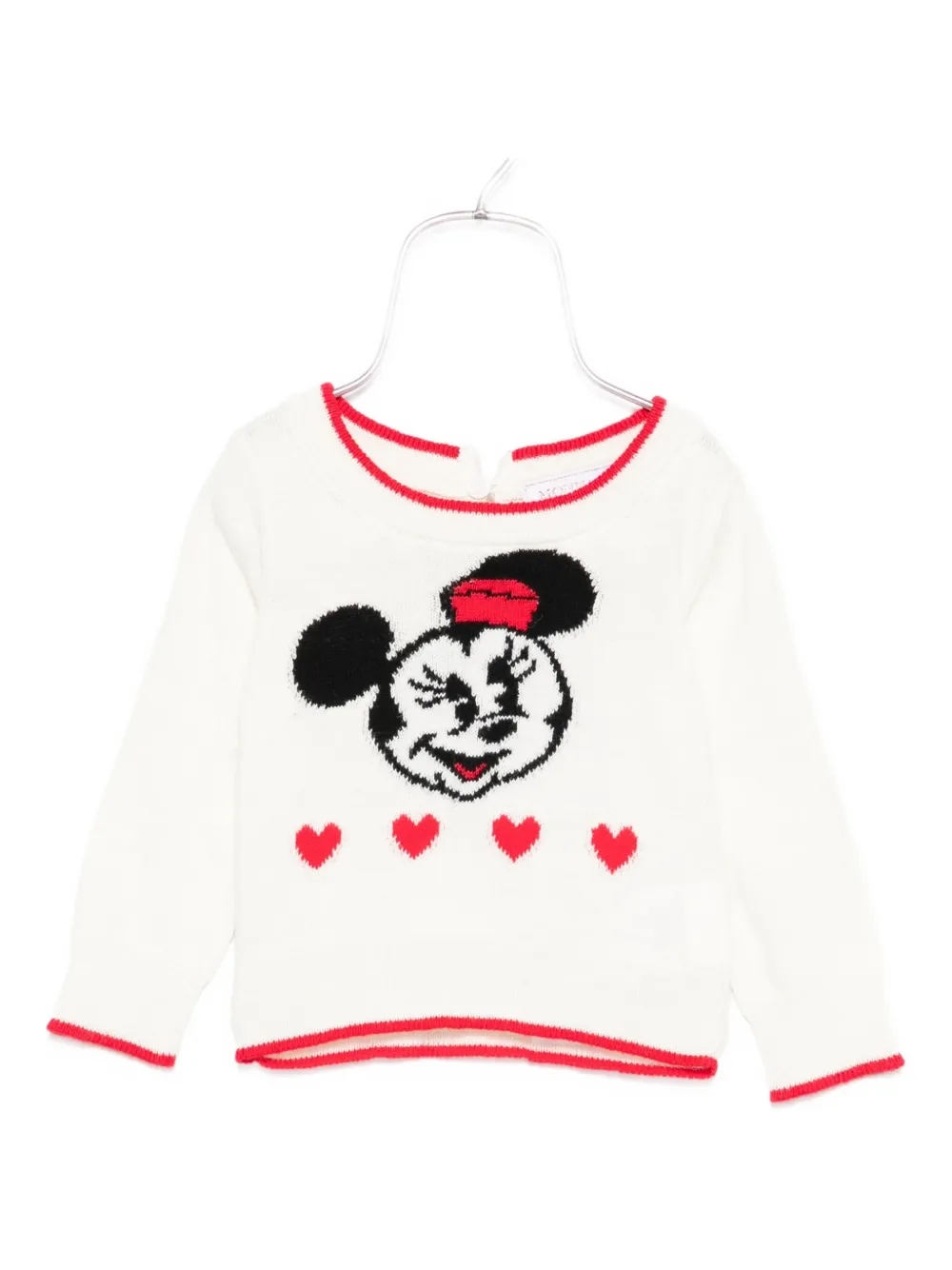 Monnalisa heart-detail sweater Wit
