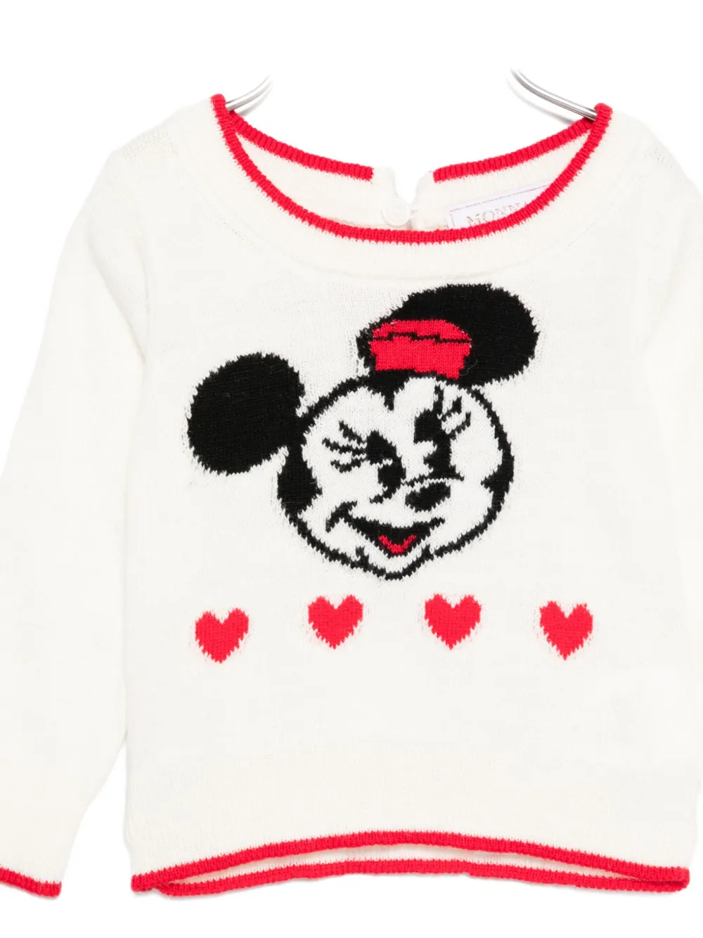 Monnalisa heart-detail sweater Wit