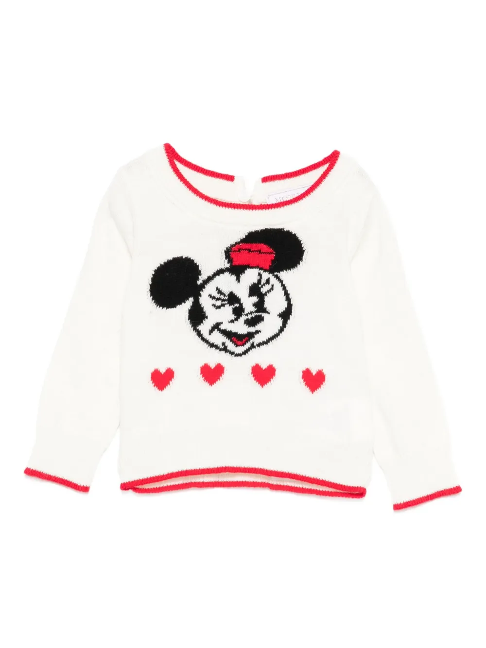 Monnalisa Trui met hartdetail Wit