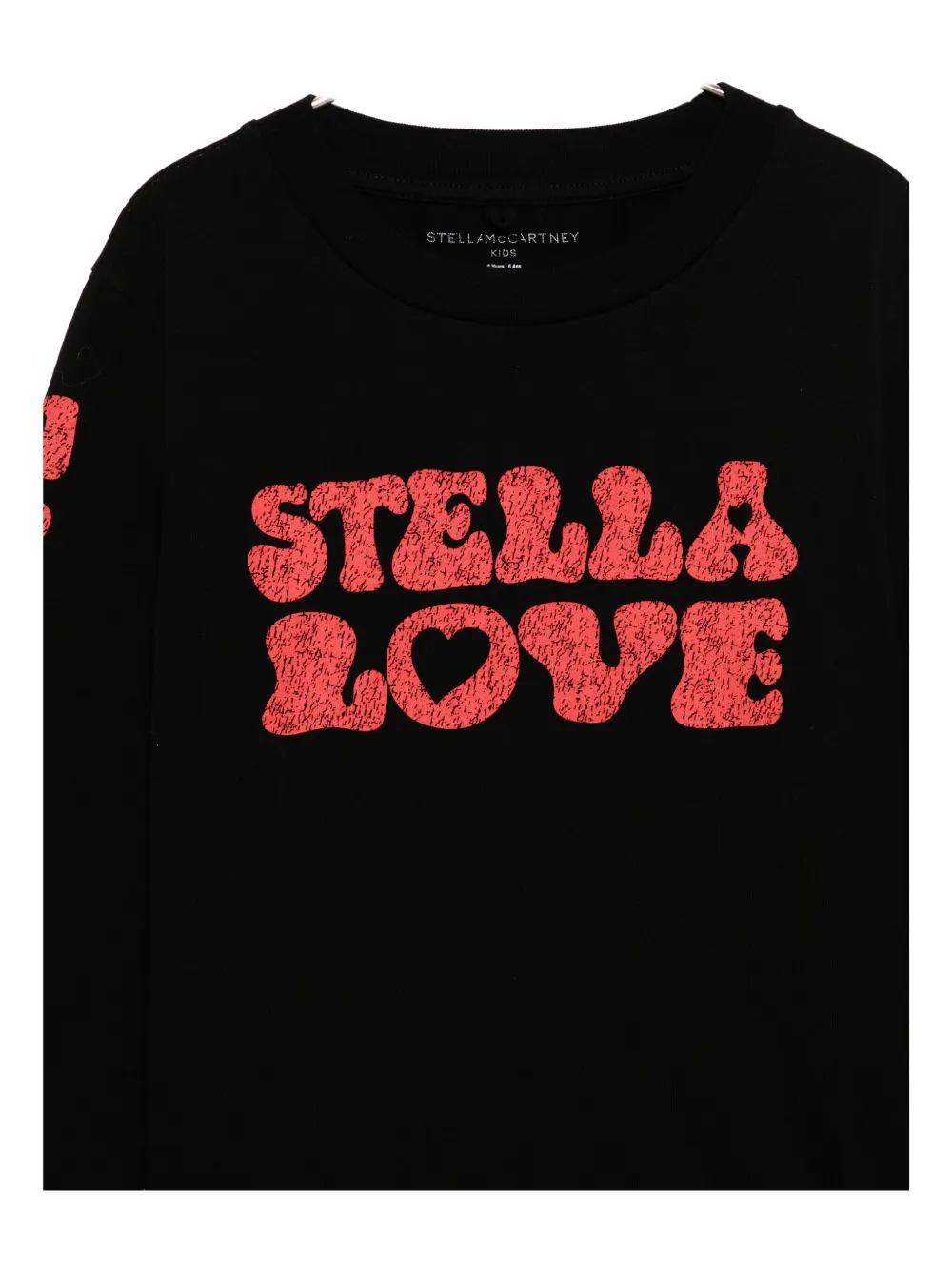 Stella Mccartney Printed Long-sleeve Top In Black